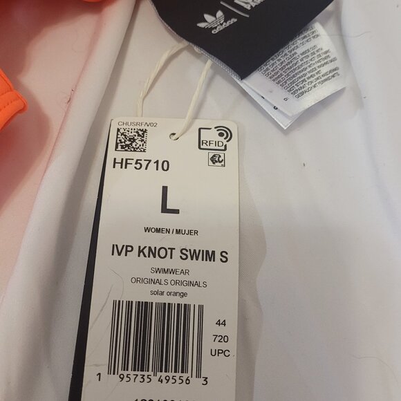 Adidas Ivy Park X Swimsuit NWT Orange L knot top - Picture 3 of 3